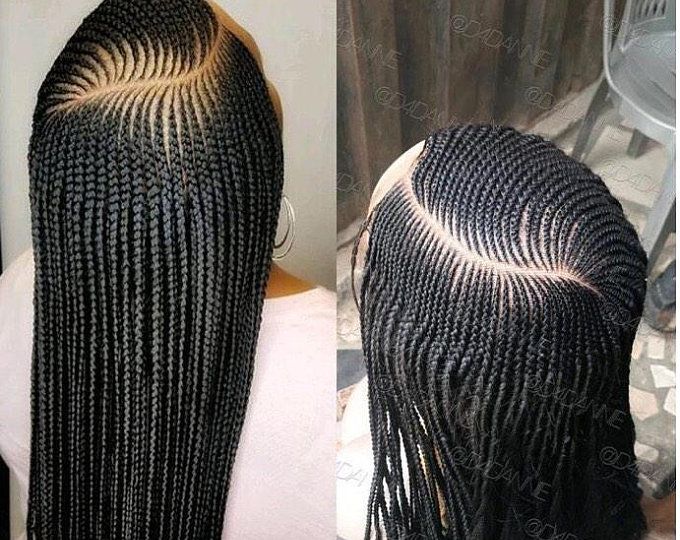C-cut braided wig